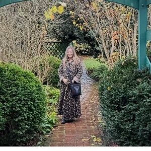 Ciebon long sweater coat with pockets w size S in EUC worn once leopard print